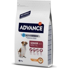 Advance Mini Senior 8+ Yaş Tavuklu Küçük Irk Yaşlı Köpek Maması 3kg Besleyici İçerik