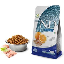 Ocean Ringa Balıklı ve Portakallı Tahılsız Yetşkin Kedi Maması 1,5 kg