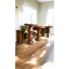 Simillo Home & Living Açık Ceviz Renk 2’li Ahşap Mantar Yan Sehpa