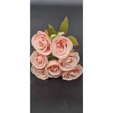 Büyük Kafalı Lotus Çiçeği Pudra Rengi Ev Dekor Saksı Çiçeği 35 cm