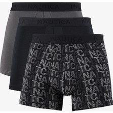 Nautica Erkek Siyah Standart Fit 3'lü Boxer X55005T.0TB