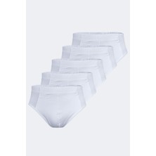Malabadi Erkek Beyaz 5 Li Paket Modal Slip Külot 5M053