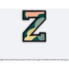 Jantifox Z Harfi Nakış Cırtlı Yama-Patch Sticker