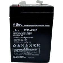 Ttec 6V 5AH Bakımsız Akü – 834GR Hafif ve Güçlü
