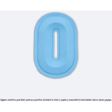 Jantifox O Harfi  Mavi Boyutlu  Cırtlı Yama-Patch Sticker