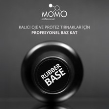 Momo Professional Kalıcı Oje Için Rubber Base Coat, Nano Fırçalı, 20 ml