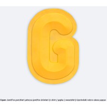 Jantifox G Harfi  Sarı Boyutlu  Cırtlı Yama-Patch Sticker