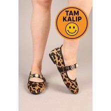 Owo Gold Aksesuarlı Babet Leopar