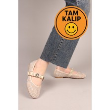 Owo Gold Aksesuarlı Babet Tüvit Ten