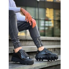 KB-056 Kuback Siyah Rugan Siyah Yüksek Taban Günlük Spor Ayakkabı