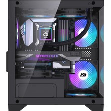 Orion Elite 4x Tuştan Değişen Rgb Fanlı M-Atx Boş Bilgisayar Kasası Siyah