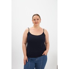 Büyük Beden Askılı Atlet Lacivert