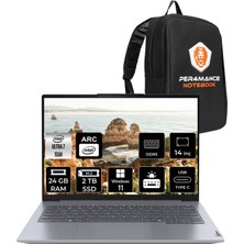 Lenovo Thinkbook 14 Gen 7 Core Ultra 7 155H Notebook 24GB RAM 2TB SSD 14" FHD+ Win11 Pro + Per4 Çanta 21MR0050TRP394