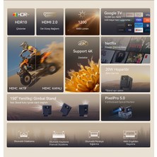 Wanbo Mozart 1 Pro Akıllı Projeksiyon Cihazı – 1200 ANSI, Google TV, HDR, MEMC, Lisanslı | 2025 Yeni Versiyon