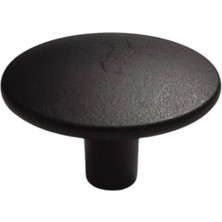 Irk Metal Deyhome Yuvarlak Düğme Model Kulp Siyah Mobilya Çekmece Kapak Kulbu