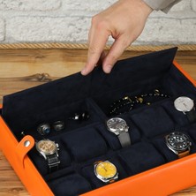 Deri Çoklu Saat Kutusu Saat Koleksiyon Kutusu Saat Organizeri Saat Saklama Kutusu Watch Box Watch Case Watch Storage Watch Organizer