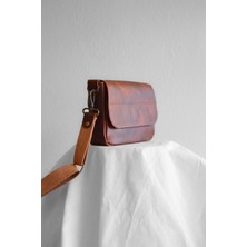 Oh Deer Leather Hakiki Deri Omuz Çantası |Kahverengi - Frisco Deri