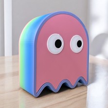 Pac-Man Tarzı Hayalet Kumbara - Gökkuşağı (Rainbow) | Kabuk Factory Tasarımı