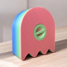 Pac-Man Tarzı Hayalet Kumbara - Gökkuşağı (Rainbow) | Kabuk Factory Tasarımı