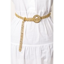 Kadın Altın Kaynak Elmas Taşlı Kemer