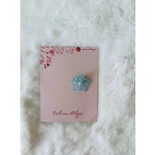 Az Saçlı ve Saçsız Bebek Tokası (Mavi Çiçek)