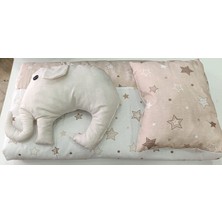 Coronel Yatak Oyun Parkı Bebek Uyku Seti 4 Parça Kahve