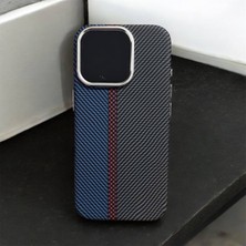 Apple Iphone 14 Pro Max Uyumlu Lux Carbon Fiber Magsafe Metal Kılıf Ultra Hafif Ince Manyetik Kapak.