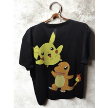 Pokemon Baskılı Özel Tasarım Tişört