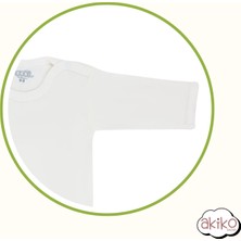 Bebek Badi Uzun Kol %100 Pamuklu Organik Kumaş Unisex 0-12 Ay Ekru Renk Erkek Bebek Kız Bebek Badi Body Akiko Bebek 