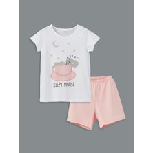 Lc Waikiki Yeni Sezon Bisiklet Yaka Kiz Cocuk Sortlu Pijama Takimi - S5J815Z4