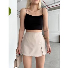 Tek Yırtmajlı Şort Etek