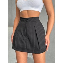 Çizgili Şort Etek