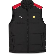 Puma Ferrari Mt7 Siyah Padded Vest Erkek Yetişkin Yelek Şık ve Rahat Tasarım