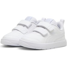 Puma Courtflex V3 V Inf Unisex Bebek Sneaker Düz Tabanlı Nefes Alabilir Yapı ile Koşu ve Yürüyüş İçin İdeal