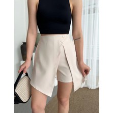 Iki Düğmeli Şort Etek S24046