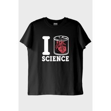 Nuugg I Love Scıence Anatomik Kalpli Baskılı Tişört (Xxl)