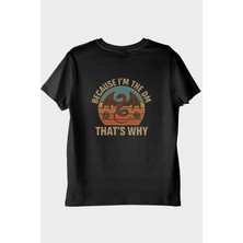 Nuugg Because I'M The Dm Baskılı Ejderha Temalı Siyah Tişört (L)