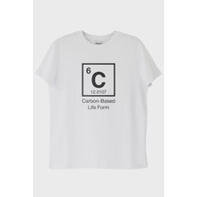 Nuugg Carbon-Based Life Form Baskılı Beyaz Tişört (Xl)