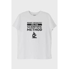 Nuugg Want Results? Try The Scientific Method Baskılı Beyaz Tişört (Xxl)