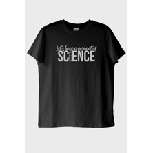 Nuugg LET'S Have A Moment Of Science Baskılı Siyah Tişört (Xl)
