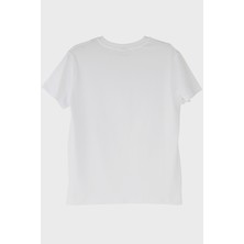 NUUGG I Don’t Believe in Humans Uzaylı Baskılı %100 Pamuk Beyaz Tişört