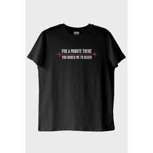 Nuugg You Bored Me To Death Tasarımlı Baskılı Siyah Tişört (S)