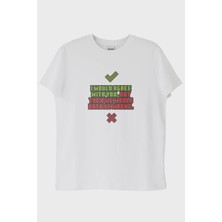 Nuugg I Would Agree With You Baskılı Beyaz Tişört (Xxl)