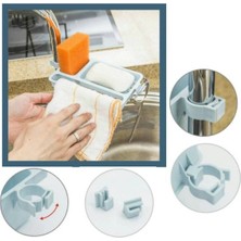 Musluğa Takılan Sünger Havlu Askısı Sabun Hazneli Mutfak Banyo Lavabo Düzenleyici Organizer