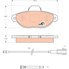 Ön Balata Fişli Fıat Panda 1.2 09 Panda 1.4 10 500 1.2 11/08 Ford Ka 1.2 2.09