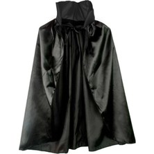 Siyah Renk Yakalı Halloween Pelerini 90 cm