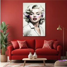 Tekli Dikey Kanvas Şık Duvar Tablosu Marilyn Monroe