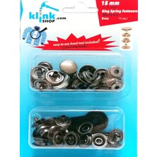 15 mm Kendin Yap Kiti, Kalın Mont, Giyim, Çanta, Deri Için Çekiçle Uygulama Aparatları ve Antik Sarı Renk 15 Adet Çıtçıt Düğme Takım-Paslanmaz Pirinç