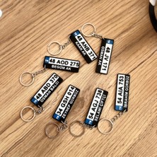 Kişiye Özel Plaka Anahtarlık Çiftli Set (2 Adet) - Isimli ve Plakalı Araç Anahtarlığı