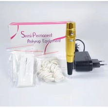 Microblading Kalıcı Makyaj Cihazı Kalıcı Makyaj Makinesi 20 Pcs Iğne 20 Pcs Uç 20 Adet Eldiven Set